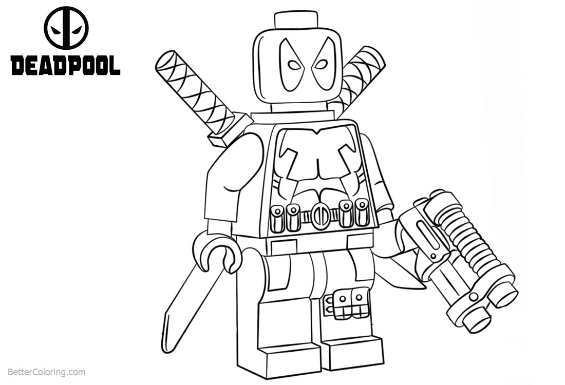 1100x750 Lego Deadpool Coloring Pages
