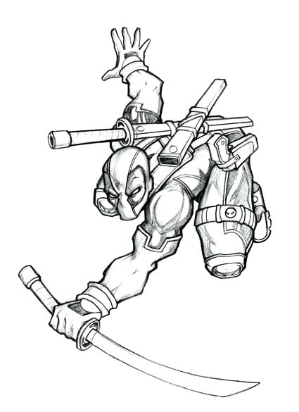 425x585 Dead Pool Coloring Pages Cartoon Coloring Page Free Printable