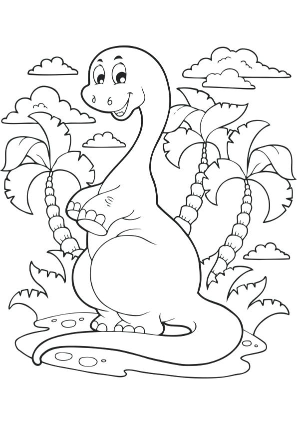 595x842 Dinosaurs Coloring Pages Dinosaur Page Dino Colouring Online
