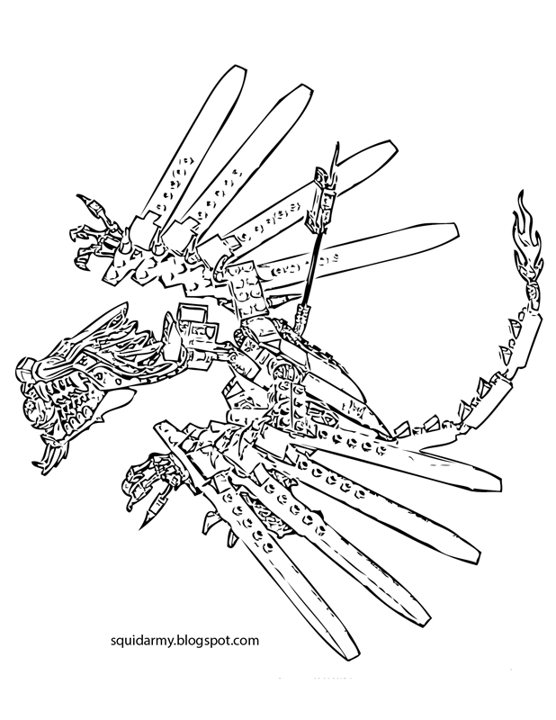 618x800 Lego Dragon Coloring Pages