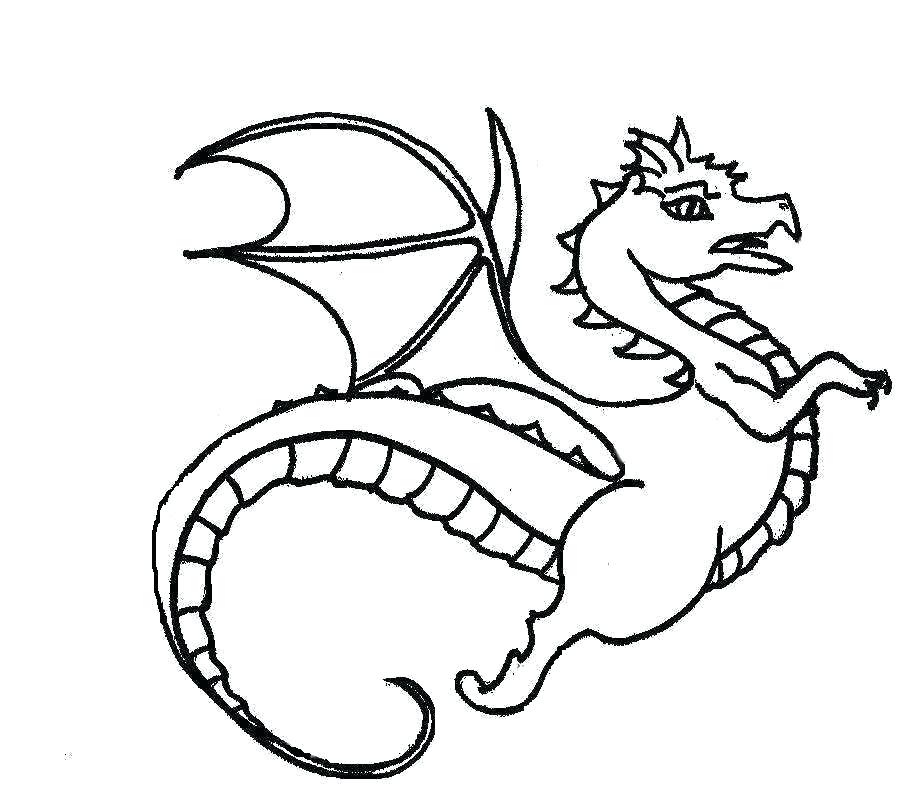 912x812 Free Fire Breathing Dragon Coloring Pages
