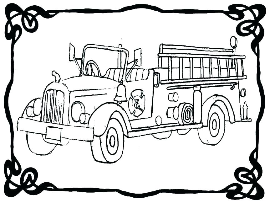 863x647 Fire Truck Coloring Pages Pdf Printable Coloring Firetruck