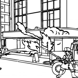 300x300 Firefighter Coloring Pages Kindergarten Copy Lego Firetruck