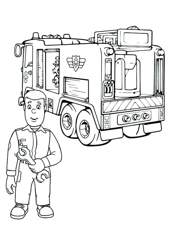 600x841 Firetruck Coloring Pages Old Truck Coloring Pages Free Coloring