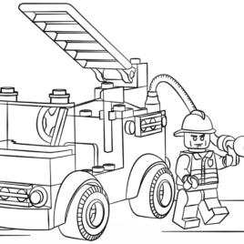 268x268 Lego Fire Truck Coloring Page Free Printable Coloring Pages Lego