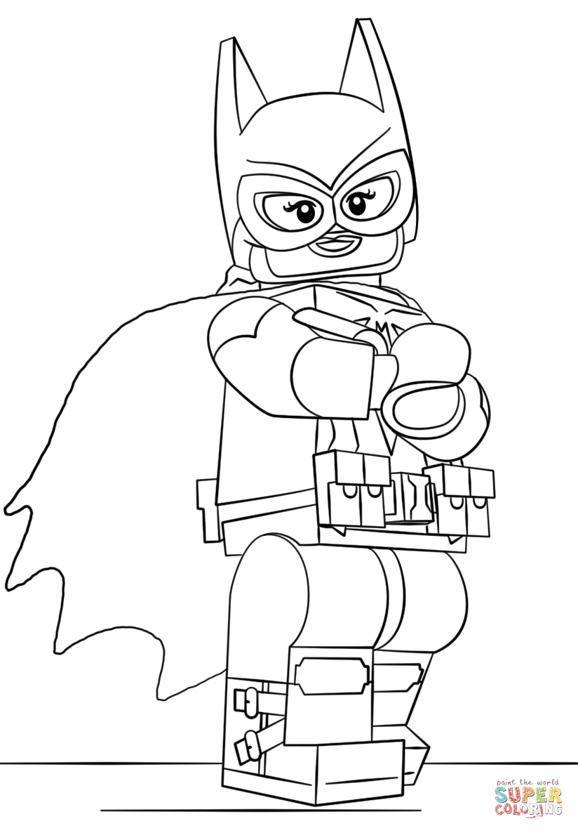 824x1186 Lego Coloring Pages Printable Batgirl Page Free Prixducommerce