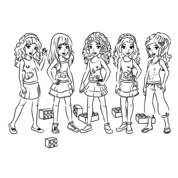 699x699 Friendliness Coloring Page Lego Friends Pages