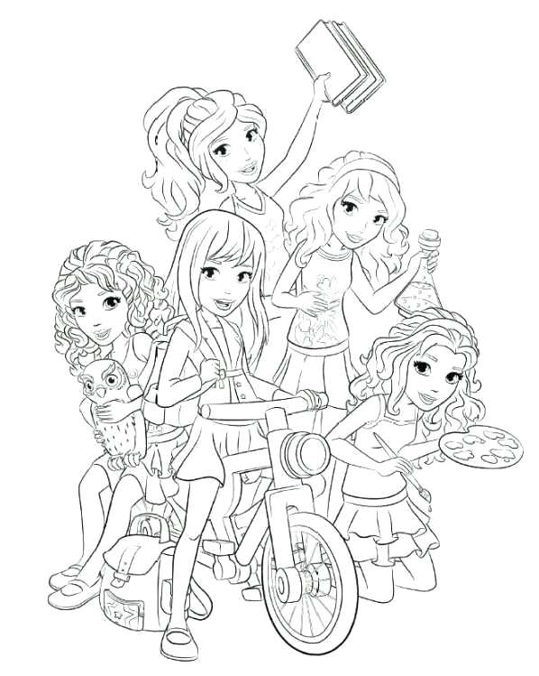 598x749 Coloring Pages Lego Friends Friends Coloring Pages Girls
