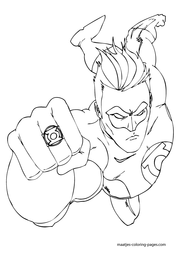 595x842 Emejing Green Lantern Logo Coloring Pages Contemporary