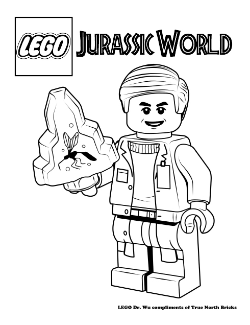 490x636 Lego Jurassic World Coloring Page True North Bricks