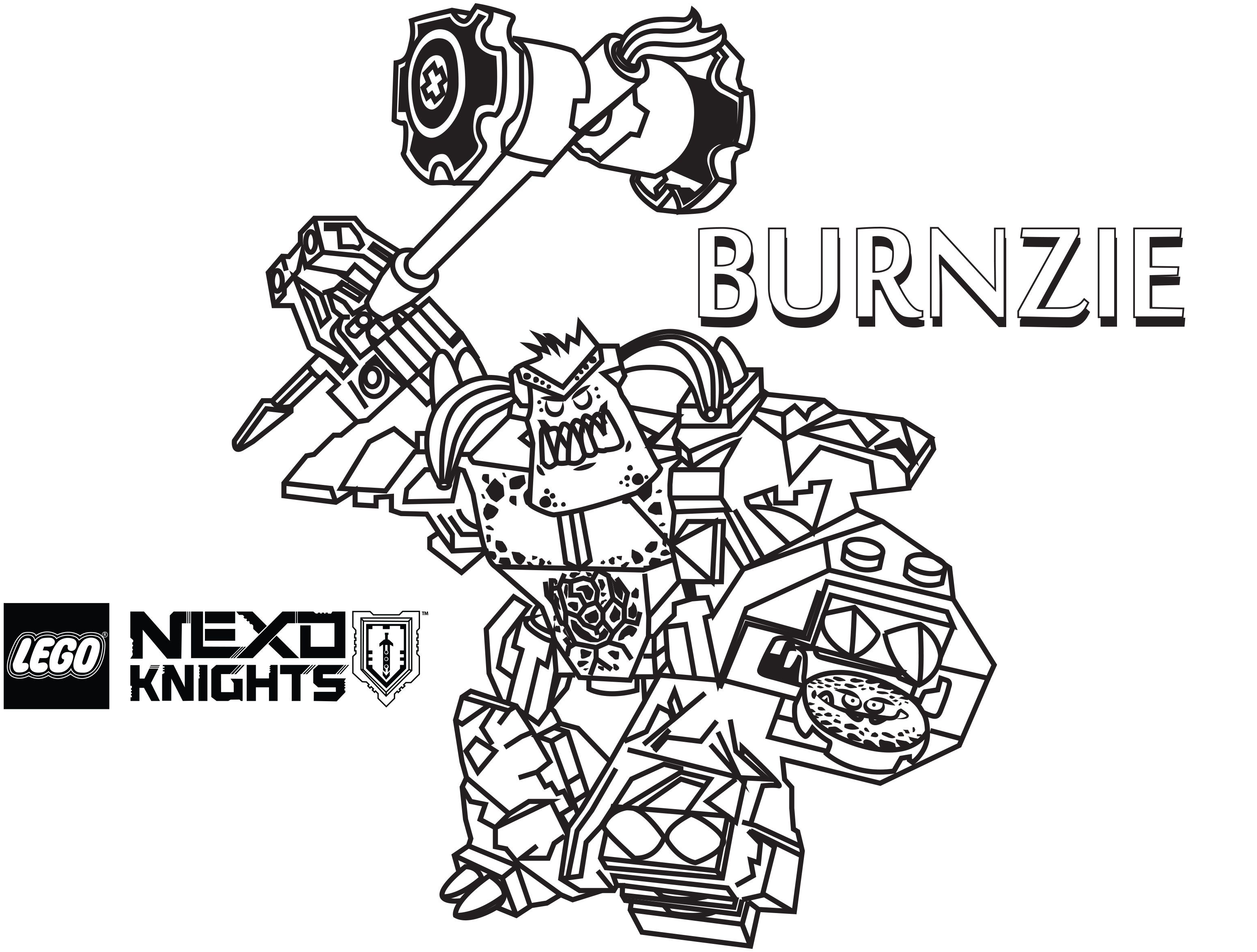 3098x2346 Burnzie Coloring Page, Printable Sheet