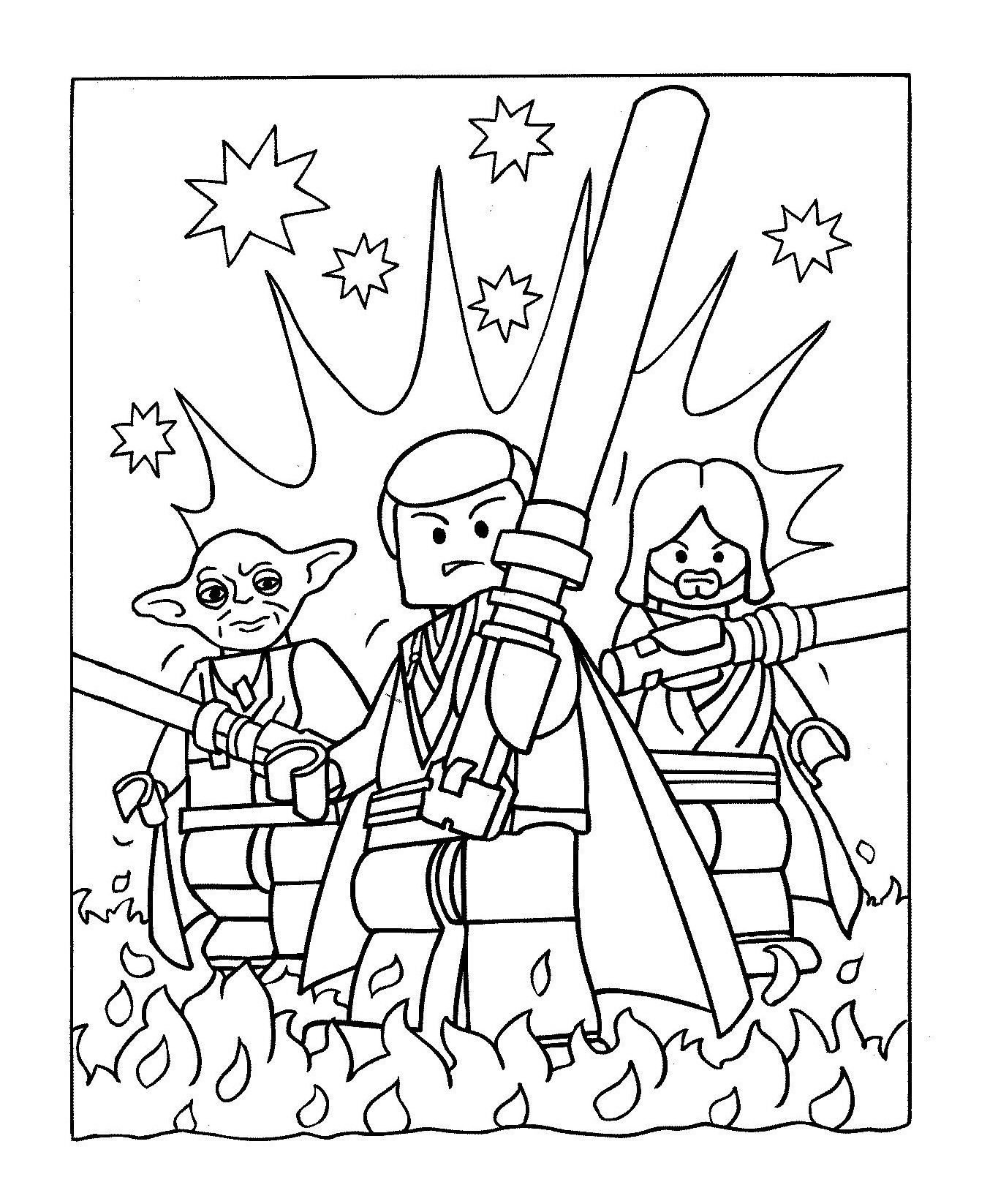 Lego Luke Skywalker Coloring Pages