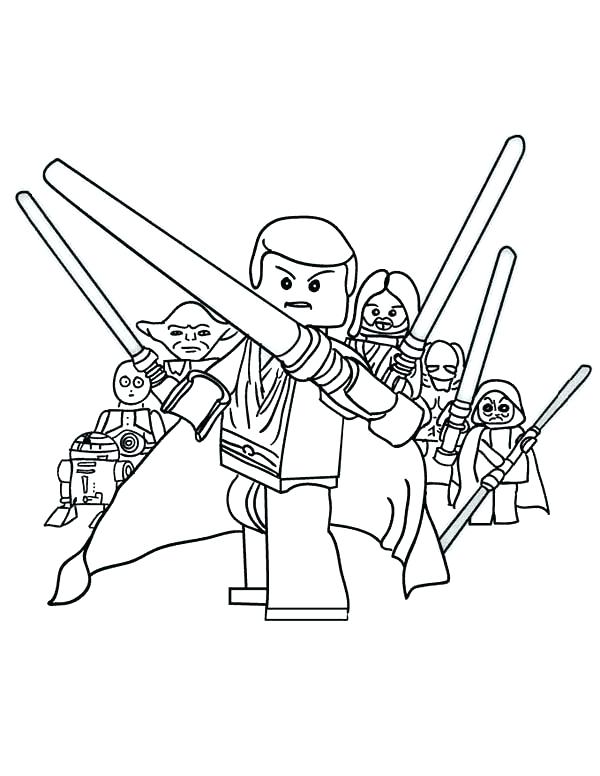 600x776 Lego Star Wars Luke Skywalker Coloring Pages Sheets Games