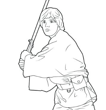 356x370 Luke Skywalker Coloring Page Lego Luke Skywalker Coloring Pages