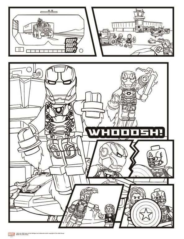 593x768 Lego Avengers Coloring Pages
