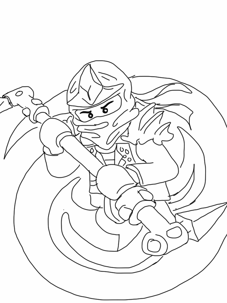 Lego Ninjago Coloring Pages Kai Zx