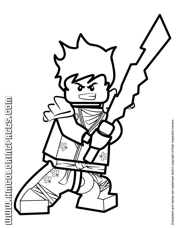 Lego Ninjago Coloring Pages Kai Zx_