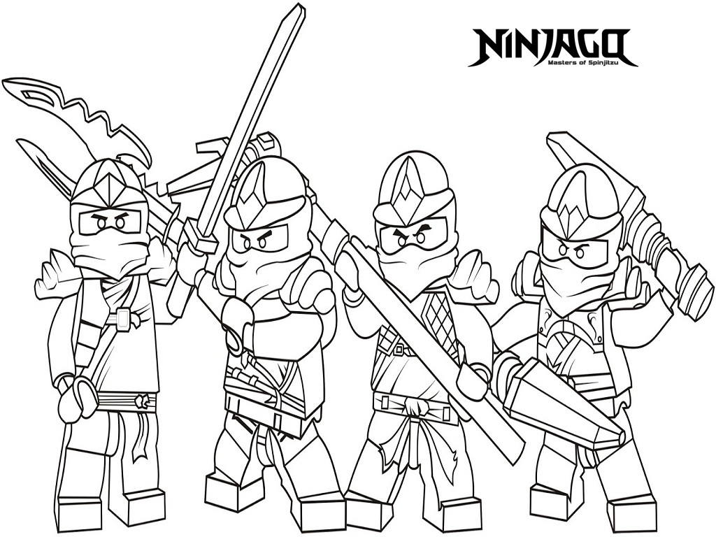 1024x768 Lego Ninjago Golden Dragon Under Attack Coloring Page Printable