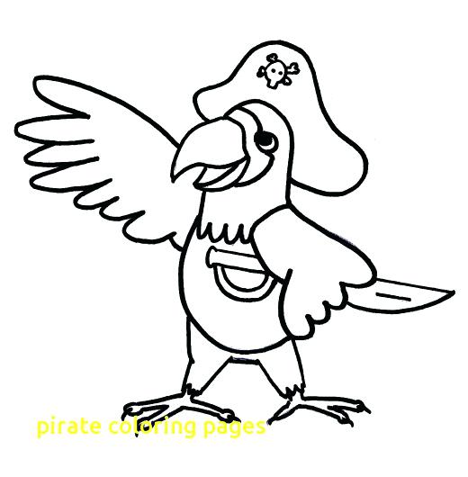 520x530 Pirate Color Page Pirate Coloring Pages With Parrot Coloring Pages
