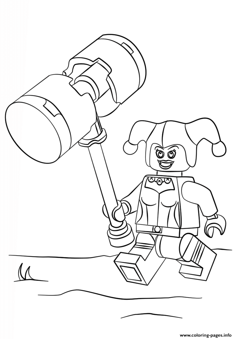 824x1186 Print Lego Harley Quinn Coloring Pages Coloring 4 Kids Dc Super