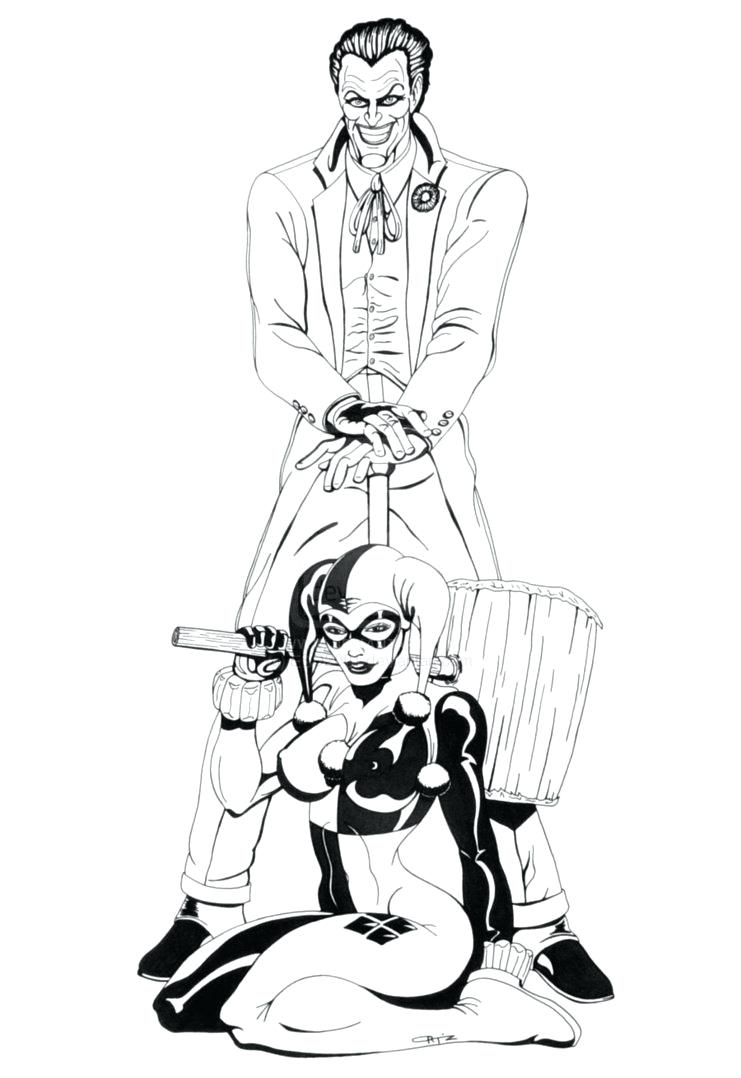 741x1078 Coloring Pages ~ Harley Quinn Coloring Pages And Poison Ivy By