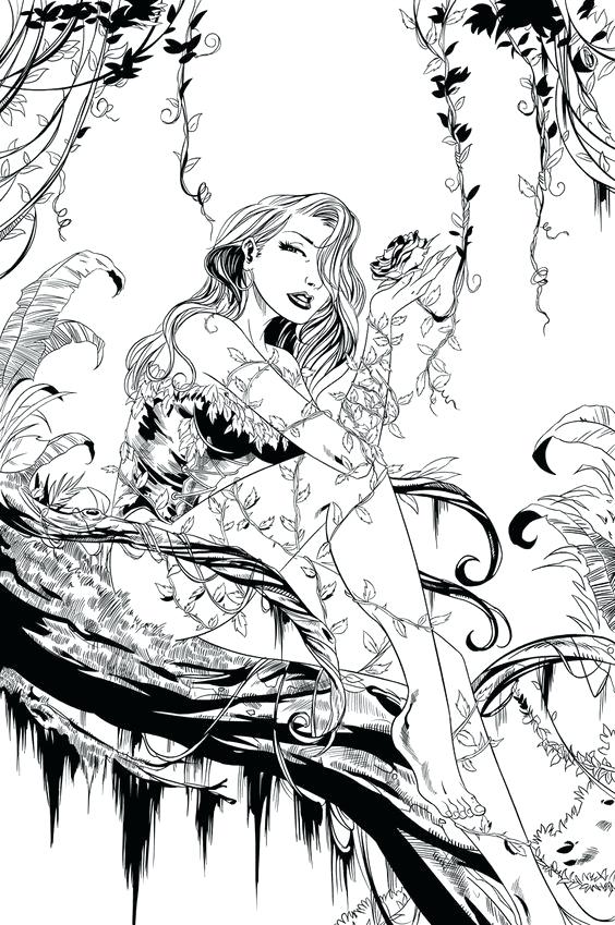564x849 Poison Ivy Coloring Pages Icontent