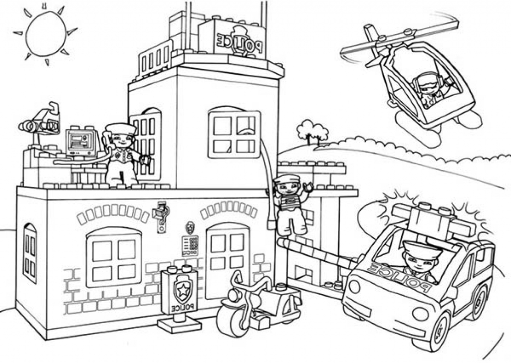 1024x728 Fantastic Police Coloring Pages Helicopter Sun