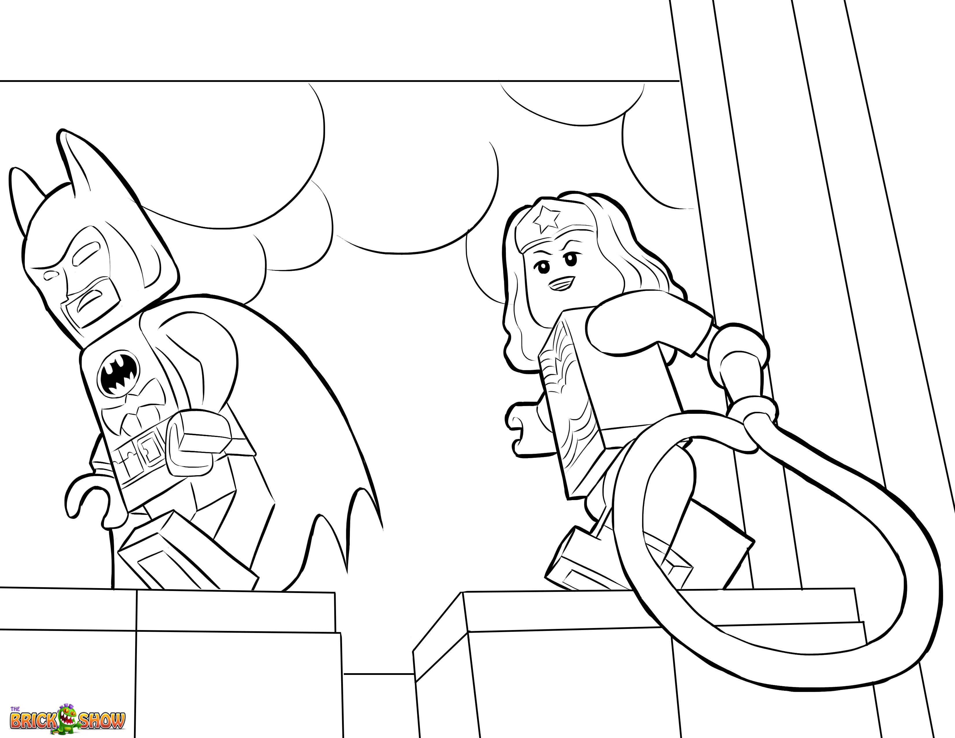 3300x2550 Lego Superman And Batman In Space Coloring Page Printable Sheet