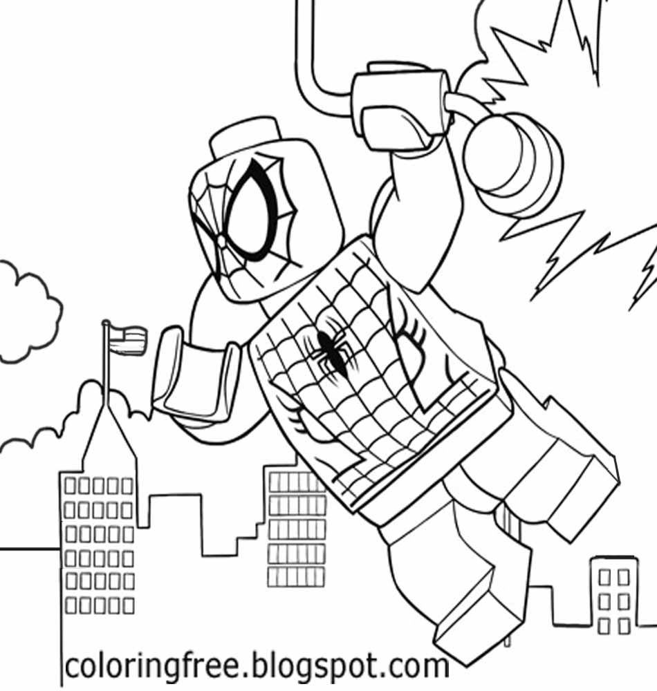 950x1000 Lego Spiderman Coloring Pages Lego Spiderman Coloring Pages Free