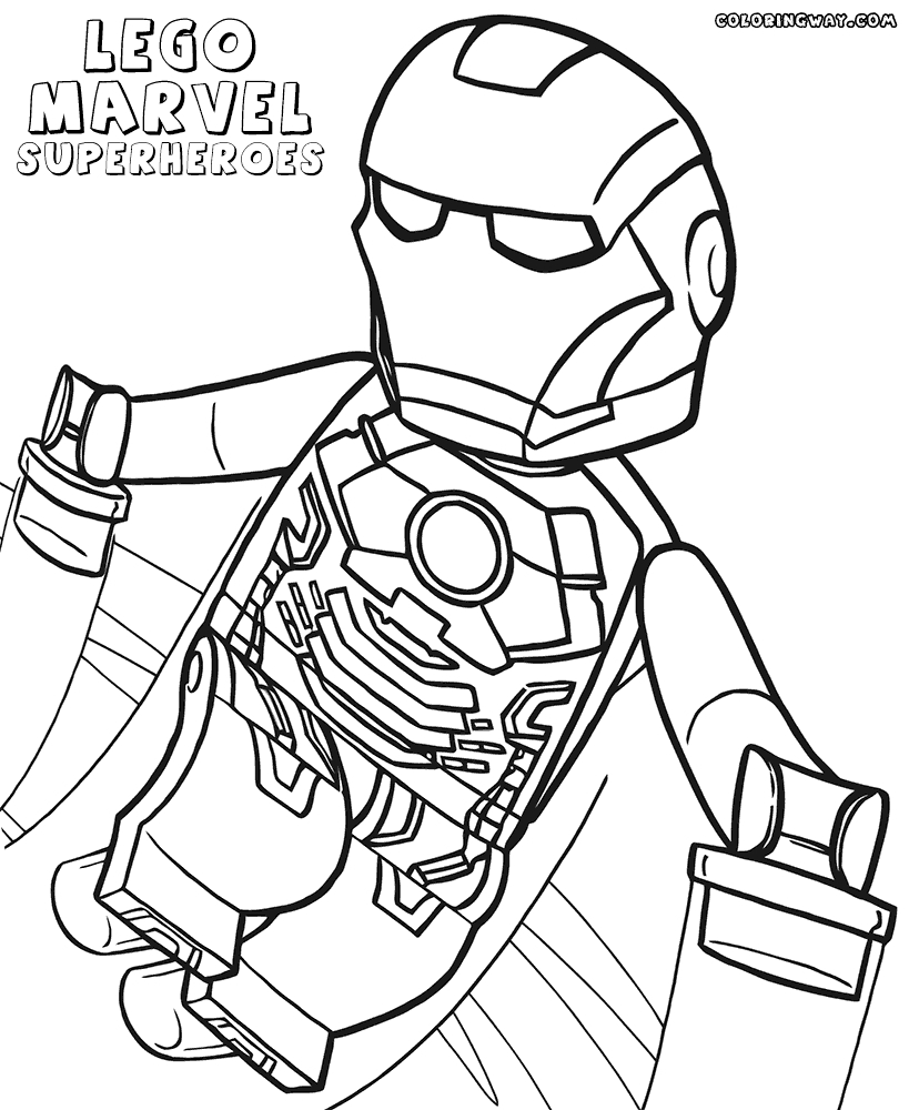 Lego Superhero Coloring Pages