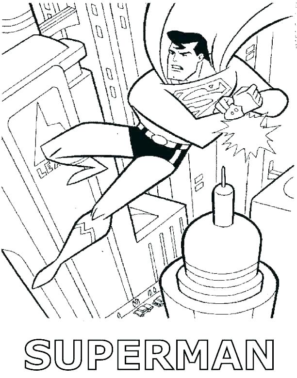 612x780 Printable Superman Coloring Pages Superman Coloring Pages