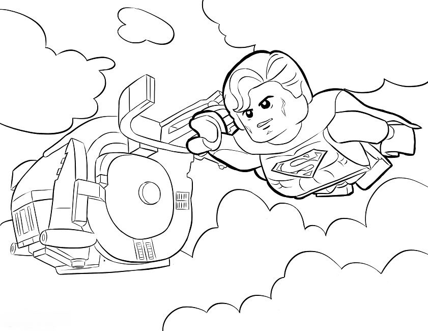 841x650 Lego Superman Coloring Pages Superhero