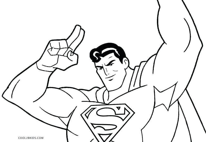 850x586 Printable Superman Coloring Pages