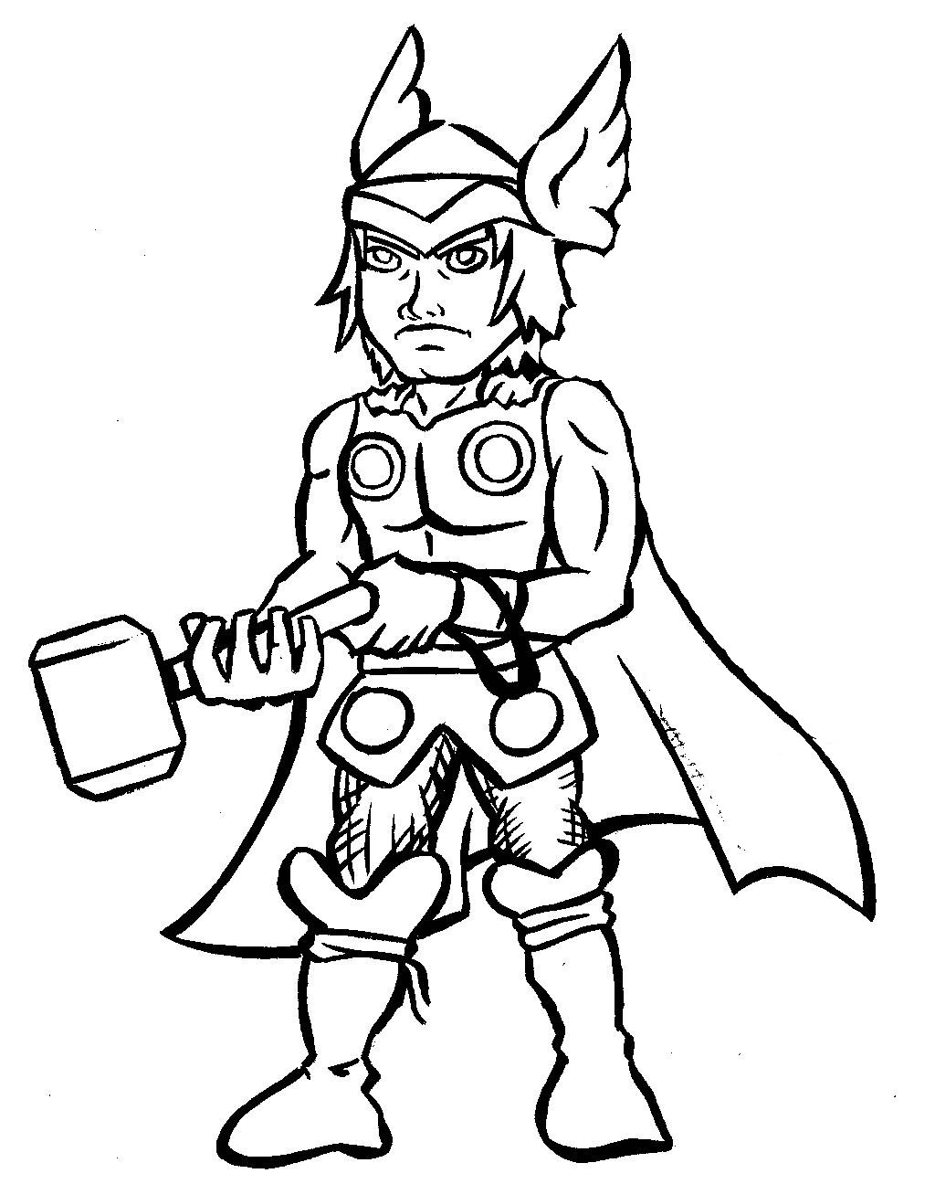 1024x1296 Thor Coloring Pages
