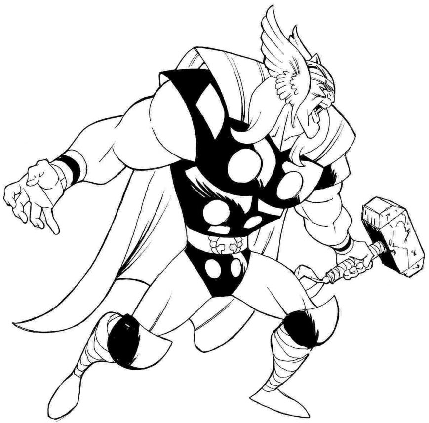 869x857 Thor Coloring Pages Photos Highest Clarity Colouring To Print Free