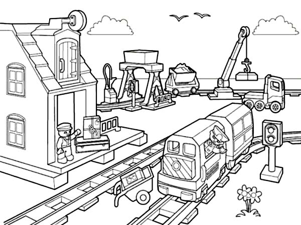 600x449 Lego City Coloring Pages Elegant Lego Train Coloring Pages