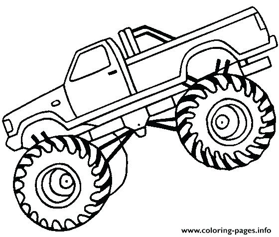 560x475 Lego Monster Truck Coloring Page Also Easy Monster Truck Big