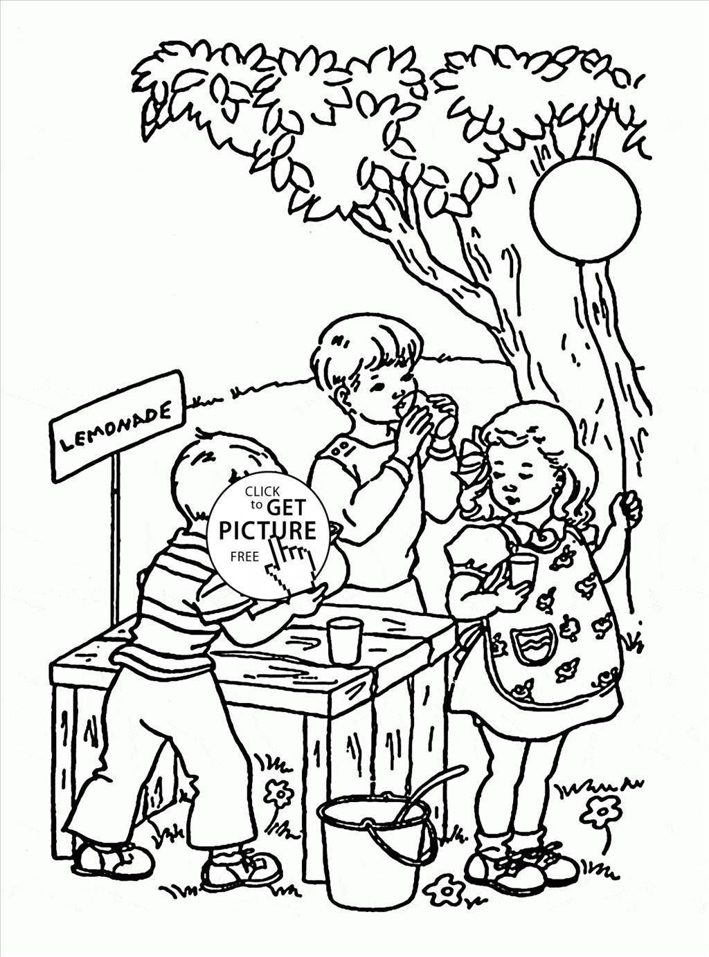 1024x1383 New Lemonade Stand Coloring Pages Gallery Free Coloring Pages