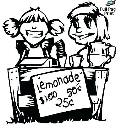 369x400 Lemonade Coloring Page Lemonade In A Jar Coloring Page For Adults