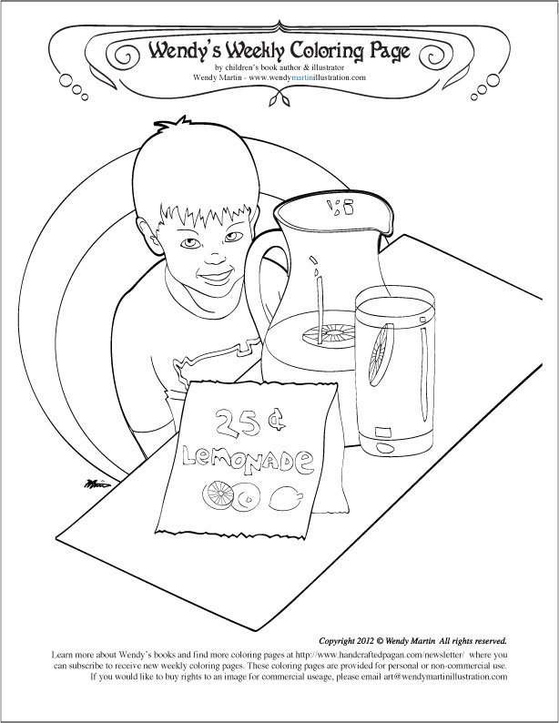 614x794 Lemonade Stand Coloring Pages 417818