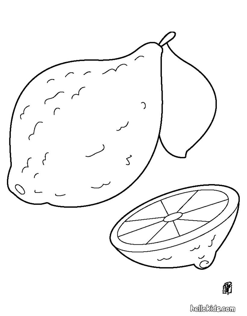 820x1050 Coloring Pages Lemon Page Source 16h For Kids Unbelievable