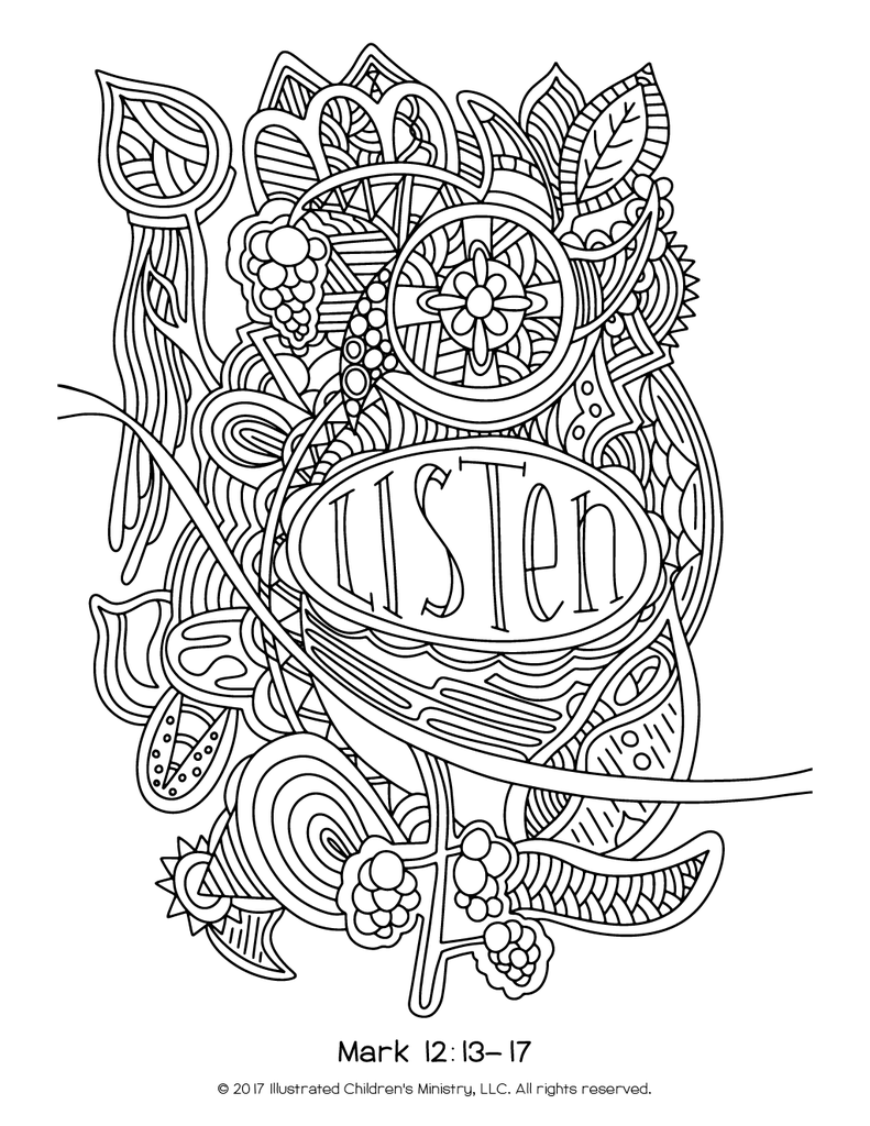791x1024 Lenten Coloring Sheets