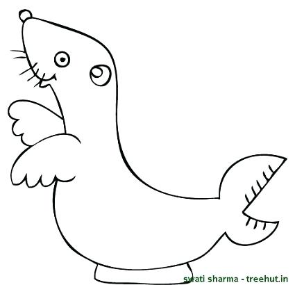 425x410 Seal Coloring Pages Seal Printable Coloring Pages Harp Seal