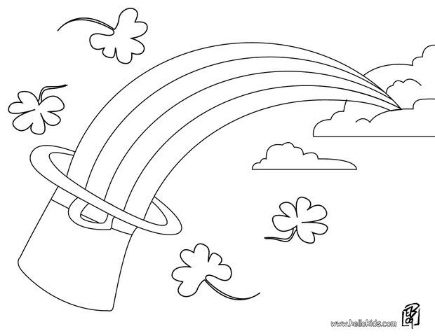 620x480 St. Patrick's Day Rainbow Coloring Page St. Patrick's Day