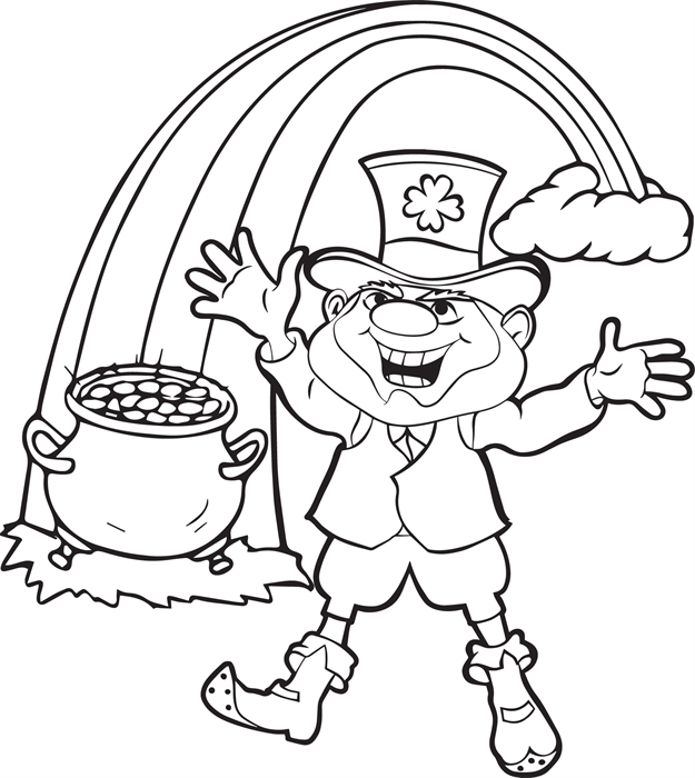 625x700 Free Printable Leprechaun Coloring Pages