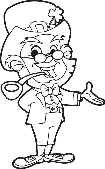 437x700 Leprechaun Coloring Page