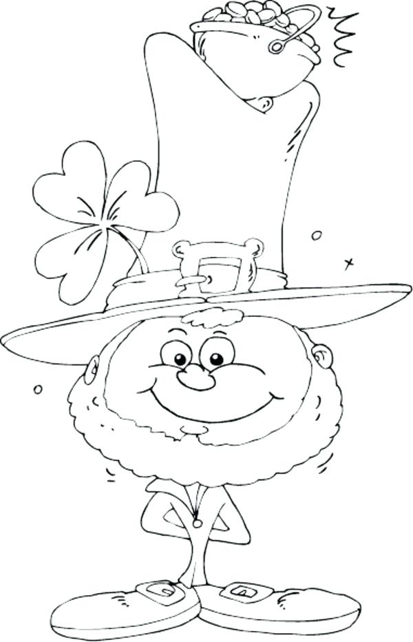 600x932 St Patrick Para Colorear Leprechaun Coloring Pages Free Sai