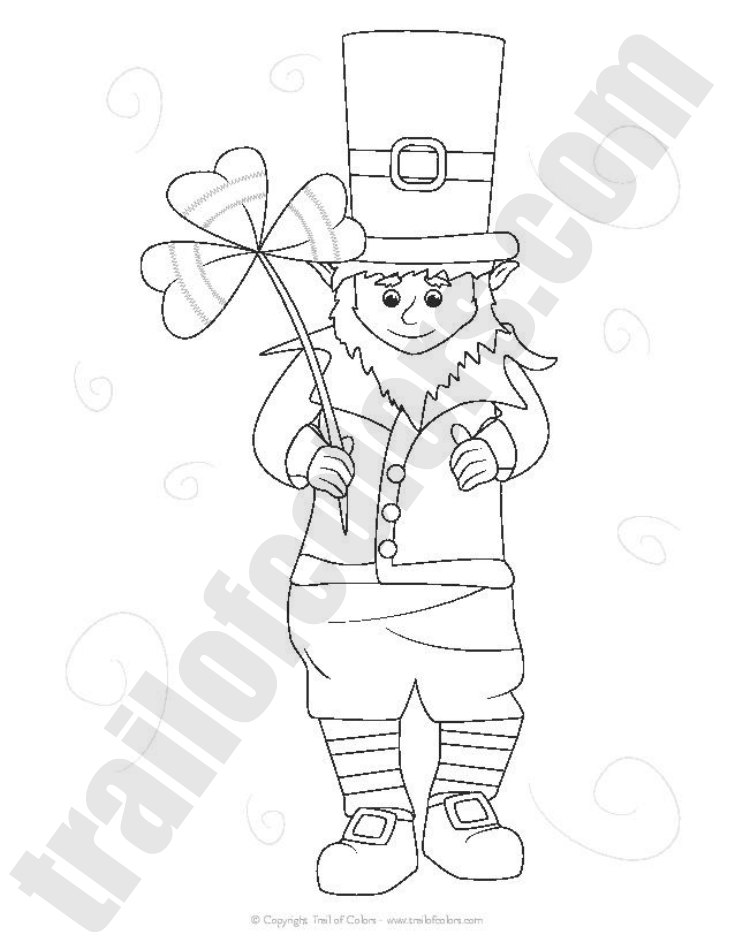 Leprechaun Coloring Pages Printable