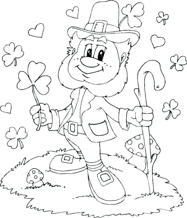 618x717 Leprechaun Coloring Pages Pot Of Gold Coloring Pages Leprechaun