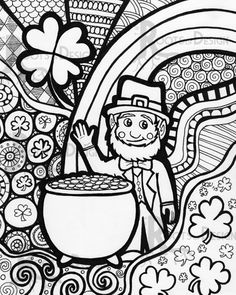236x295 Printable Mandala Coloring 007, St Patrick's Day Coloring Page